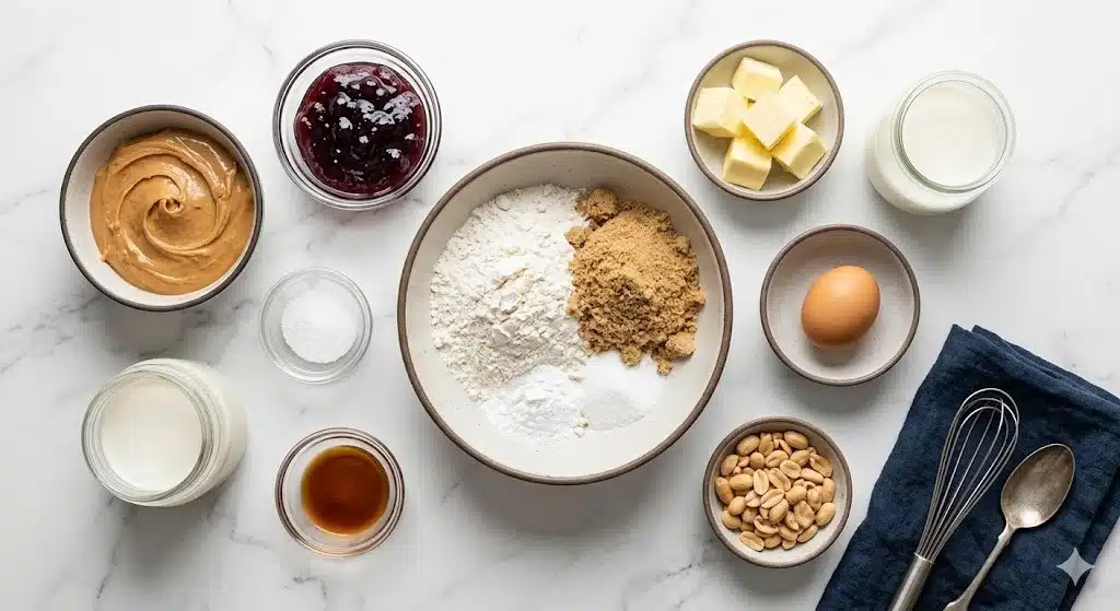 Peanut Butter and Jelly Cobbler