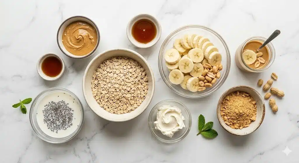 Peanut Butter Banana Overnight Oats