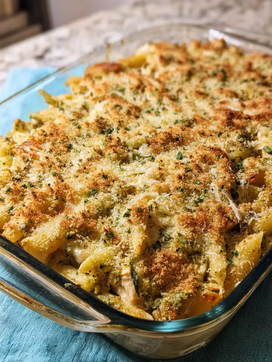 Pesto Chicken Penne Casserole