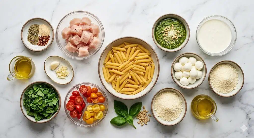 Pesto Chicken Penne Casserole