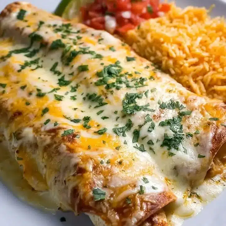 Queso Chicken Enchiladas for a Quick and Cheesy Dinner idea