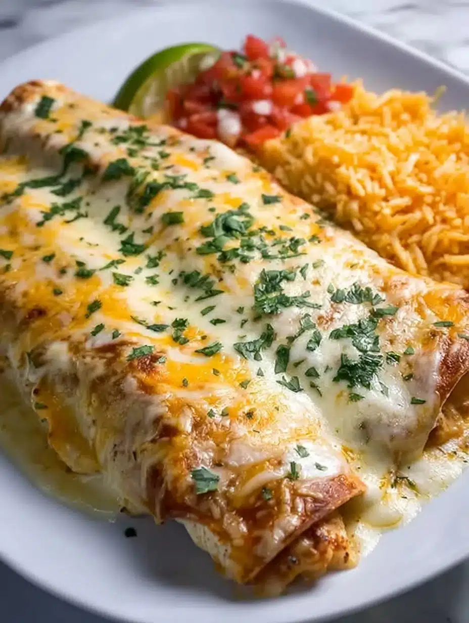 Queso Chicken Enchiladas for a Quick and Cheesy Dinner idea