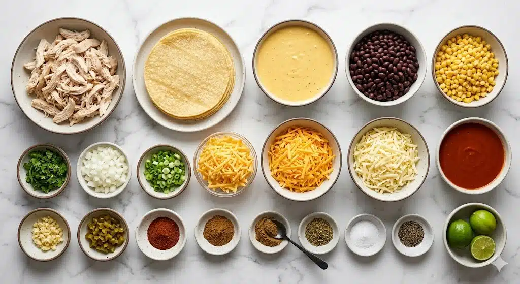 Queso Chicken Enchiladas for a Quick and Cheesy Dinner idea