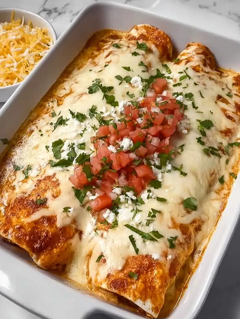 Queso Chicken Enchiladas for a Quick and Cheesy Dinner idea