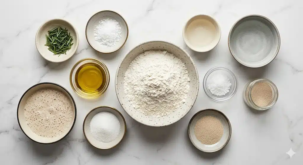 Same Day Sourdough Focaccia Bread