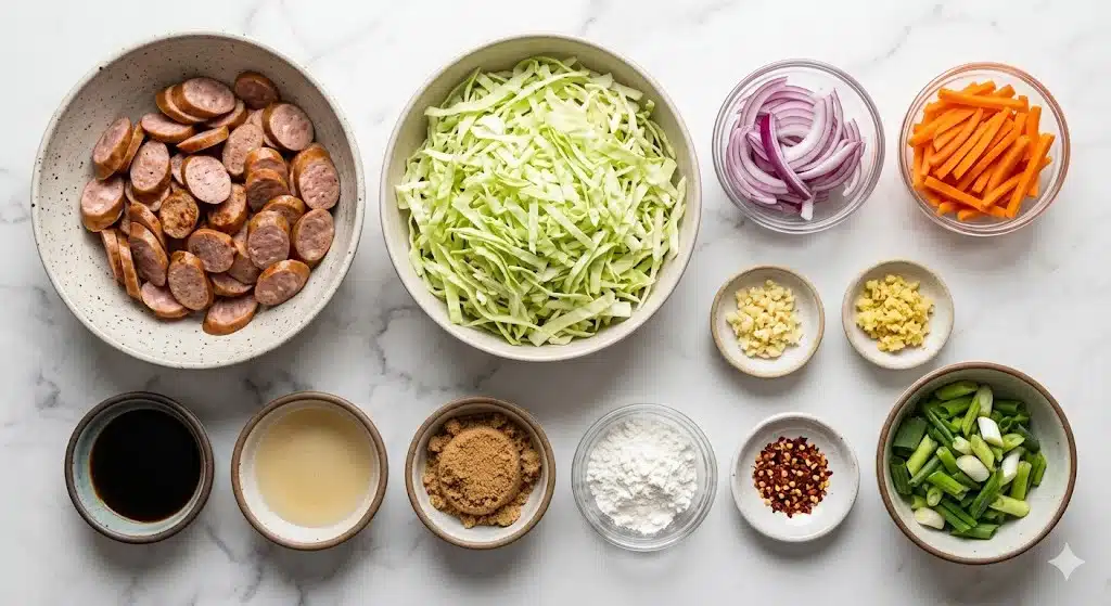 Sausage and Cabbage Stir Fry