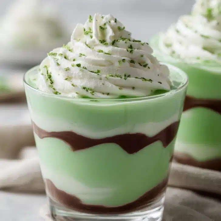 Shamrock Shake Pudding Cups