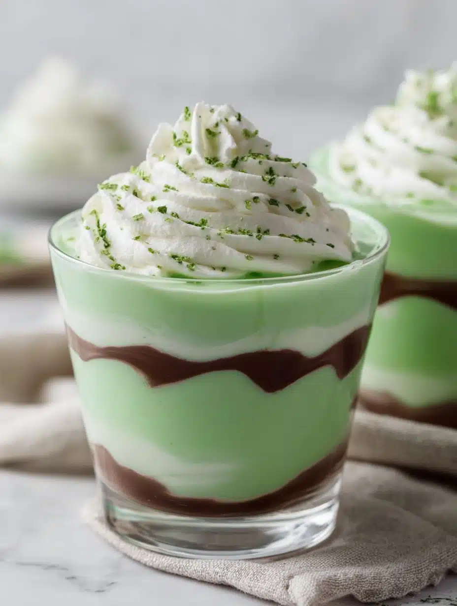Shamrock Shake Pudding Cups
