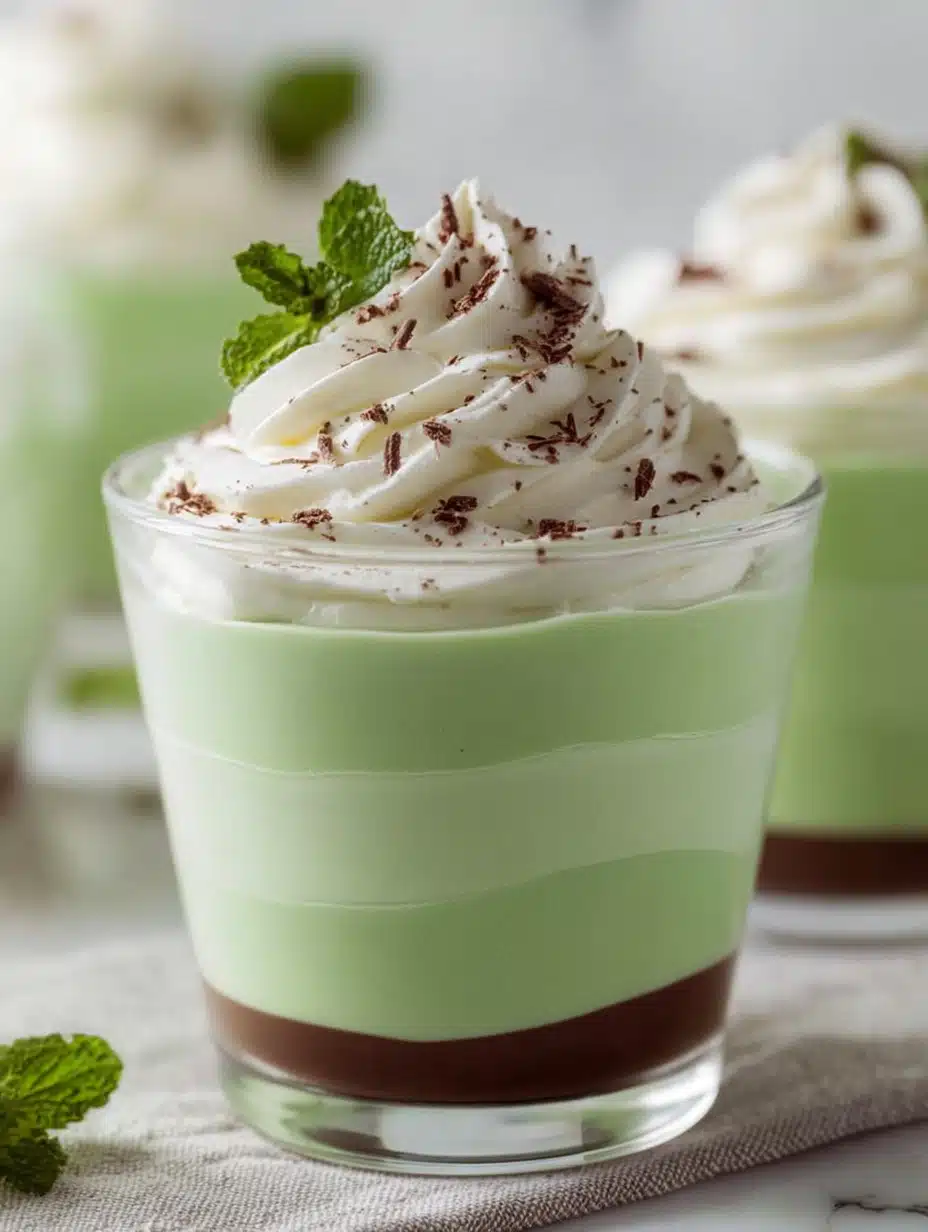 Shamrock Shake Pudding Cups