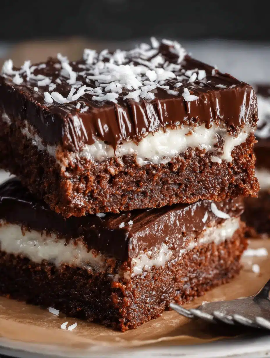 Sourdough Discard Chocolate Coconut Cake Squares