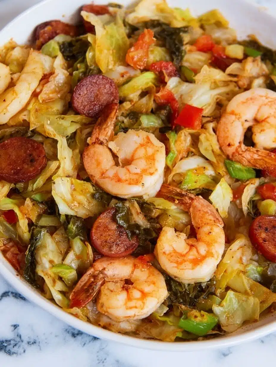 Southern Fried Cabbage with Shrimp
