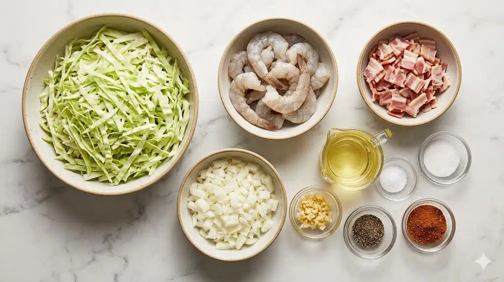 Southern Fried Cabbage with Shrimp