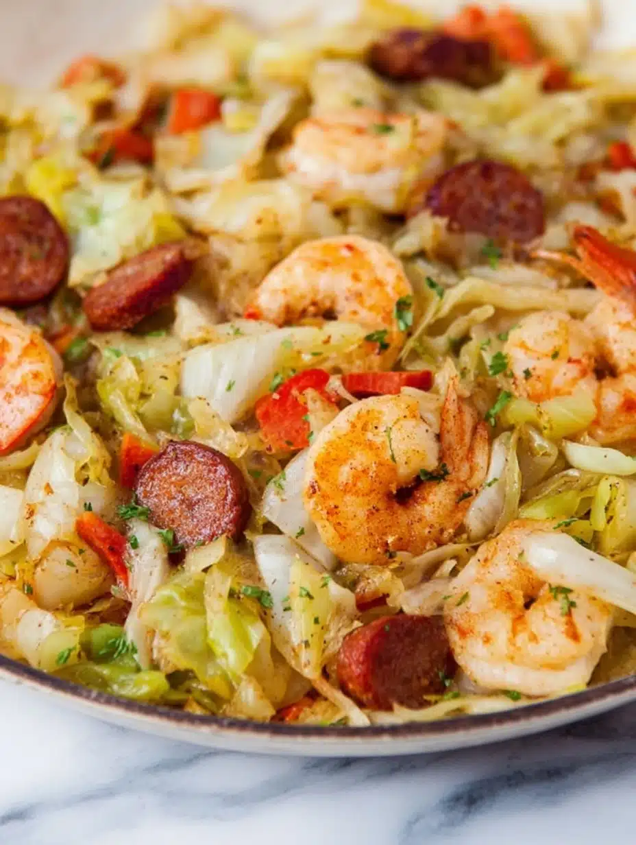Southern Fried Cabbage with Shrimp