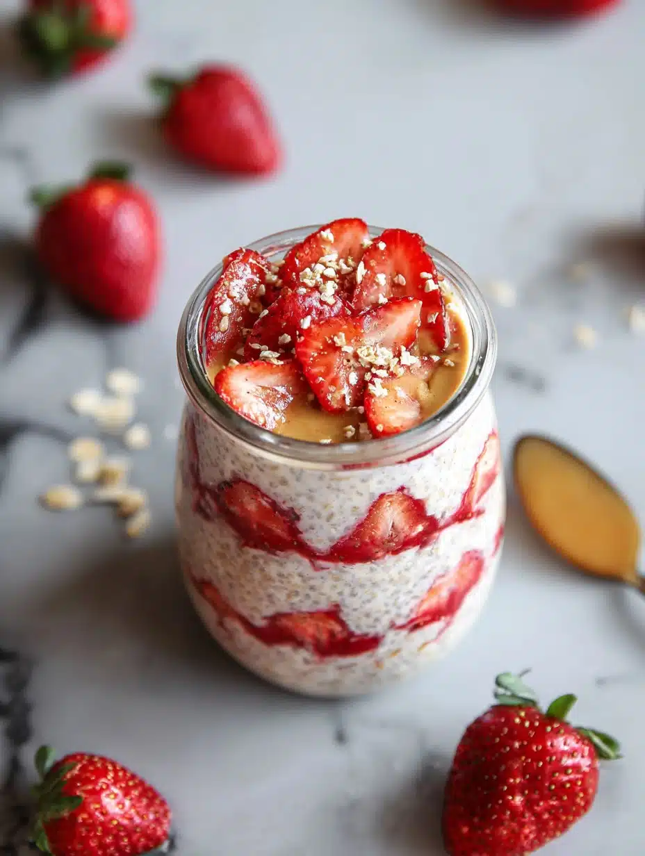 Strawberry Cheesecake Overnight Oats