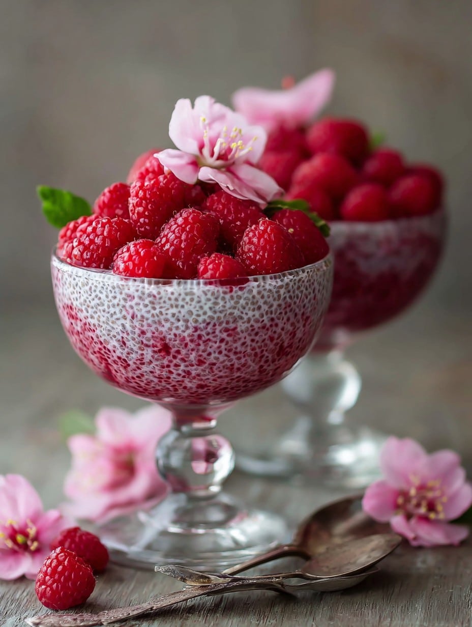 Vanilla Raspberry Chia Pudding