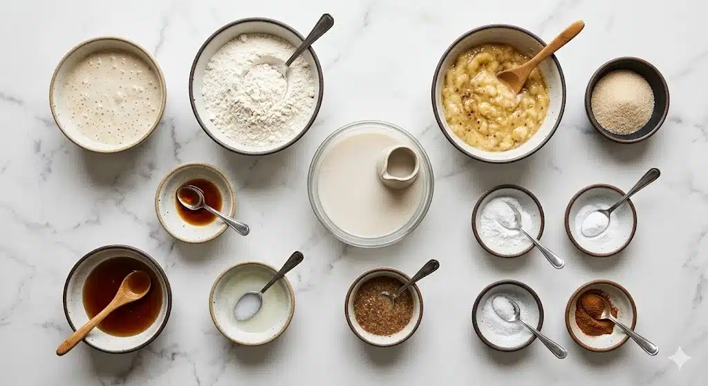 Vegan Sourdough Banana Pancakes