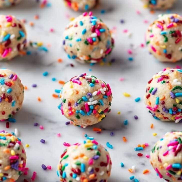 Birthday Cake Batter Protein Balls