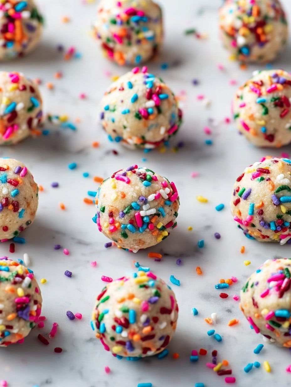 Birthday Cake Batter Protein Balls