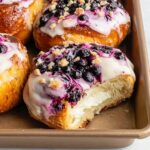 Blueberry Cheesecake Brioche Buns