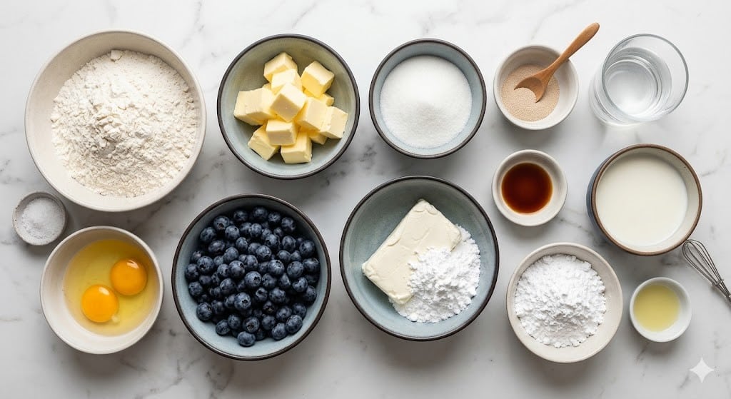 Blueberry Cheesecake Brioche Buns