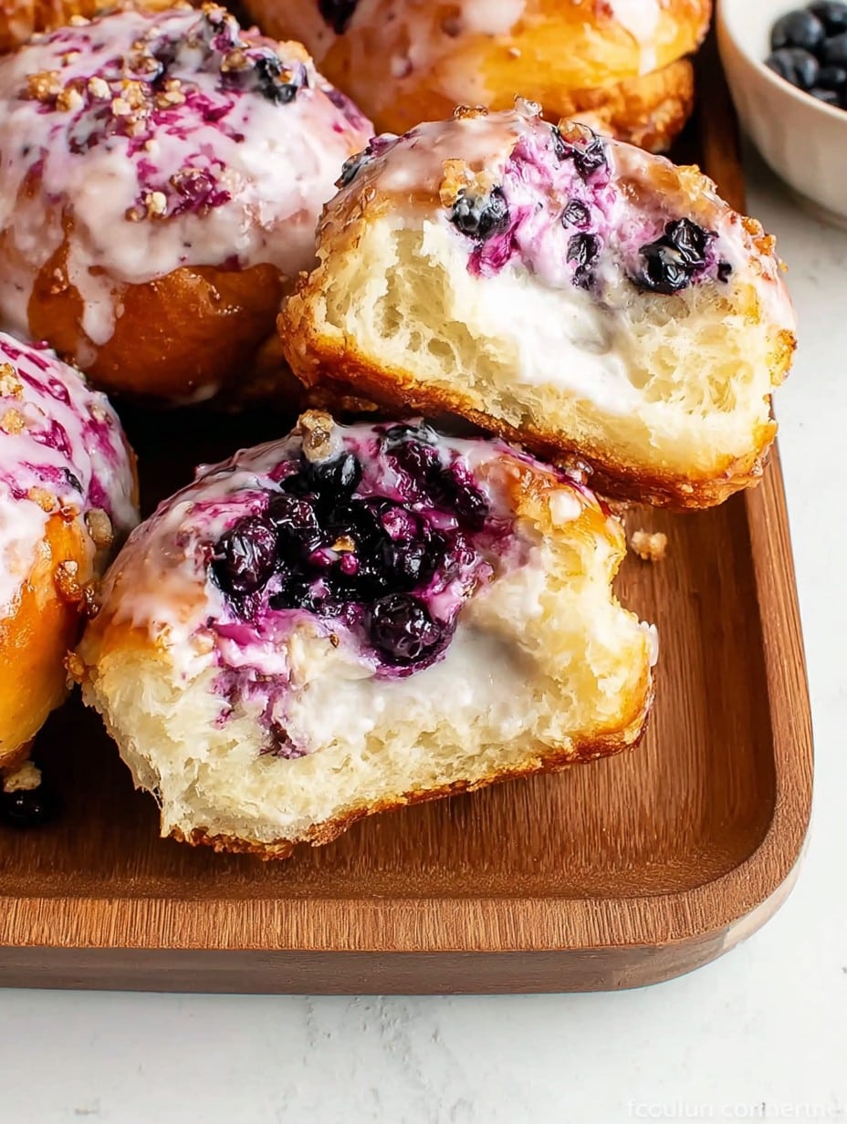 Blueberry Cheesecake Brioche Buns
