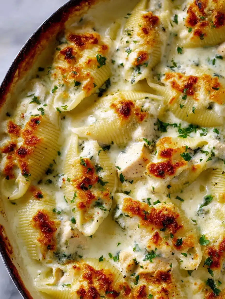Chicken Alfredo Stuffed Shells