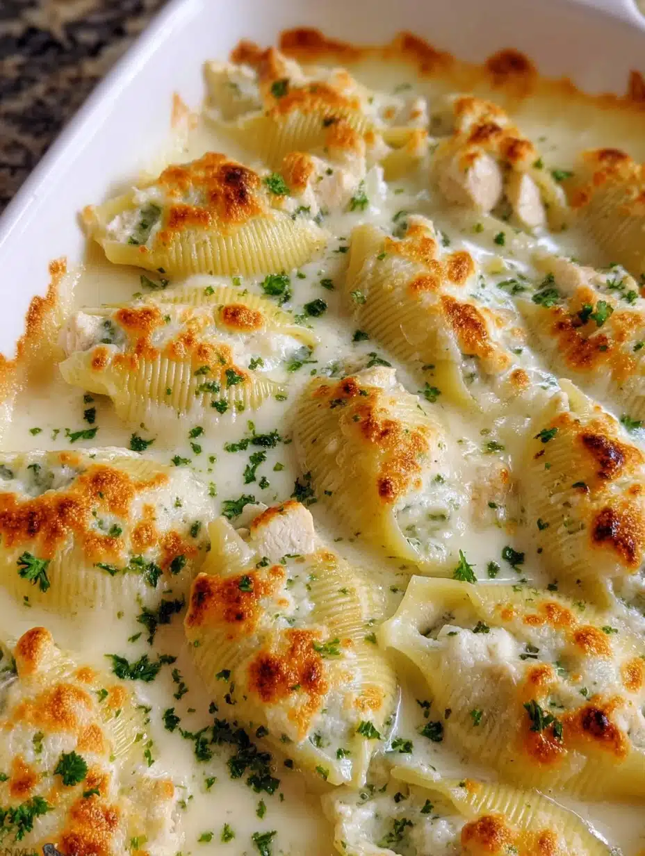 Chicken Alfredo Stuffed Shells