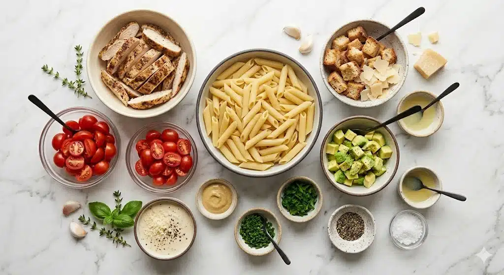 Chicken Caesar Pasta Salad Recipe