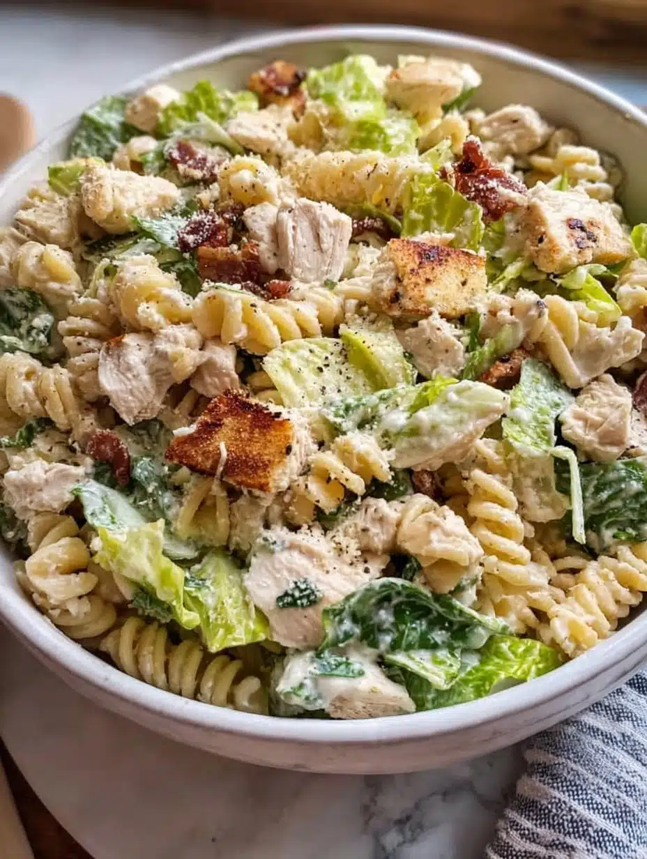 Chicken Caesar Pasta Salad Recipe
