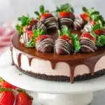 Chocolate Covered Strawberry Cheesecake