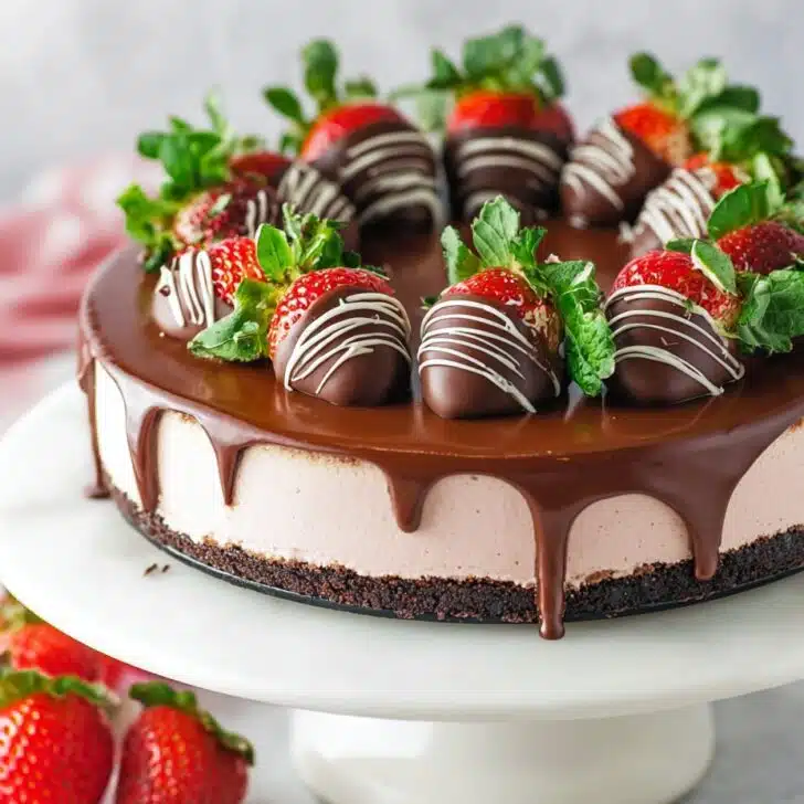 Chocolate Covered Strawberry Cheesecake