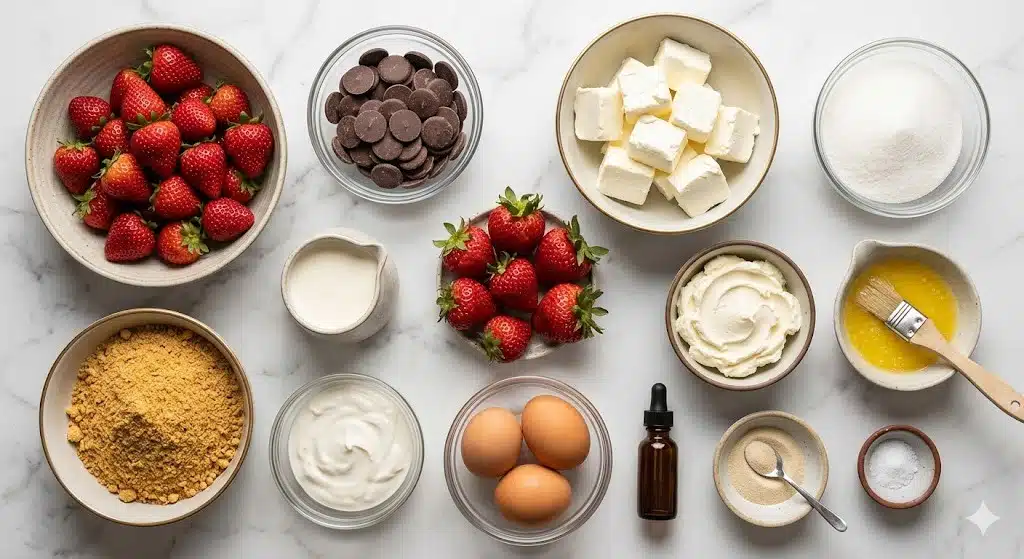 Chocolate Covered Strawberry Cheesecake