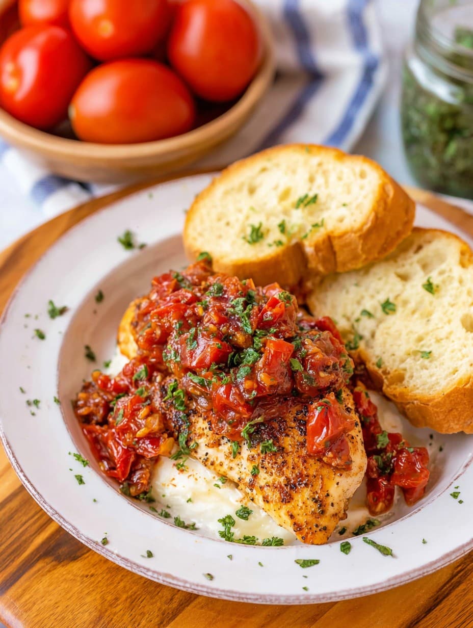 Crockpot Bruschetta Chicken