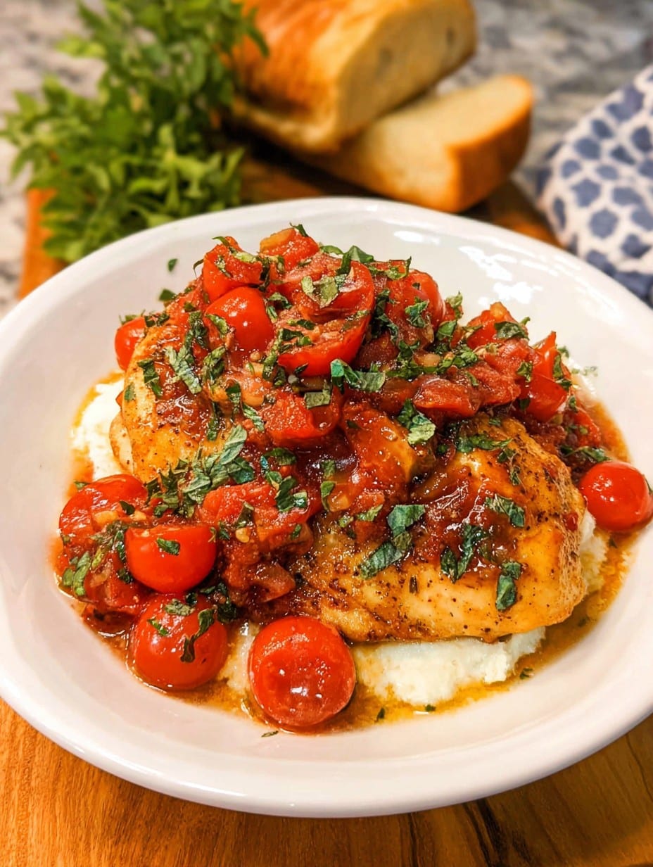 Crockpot Bruschetta Chicken