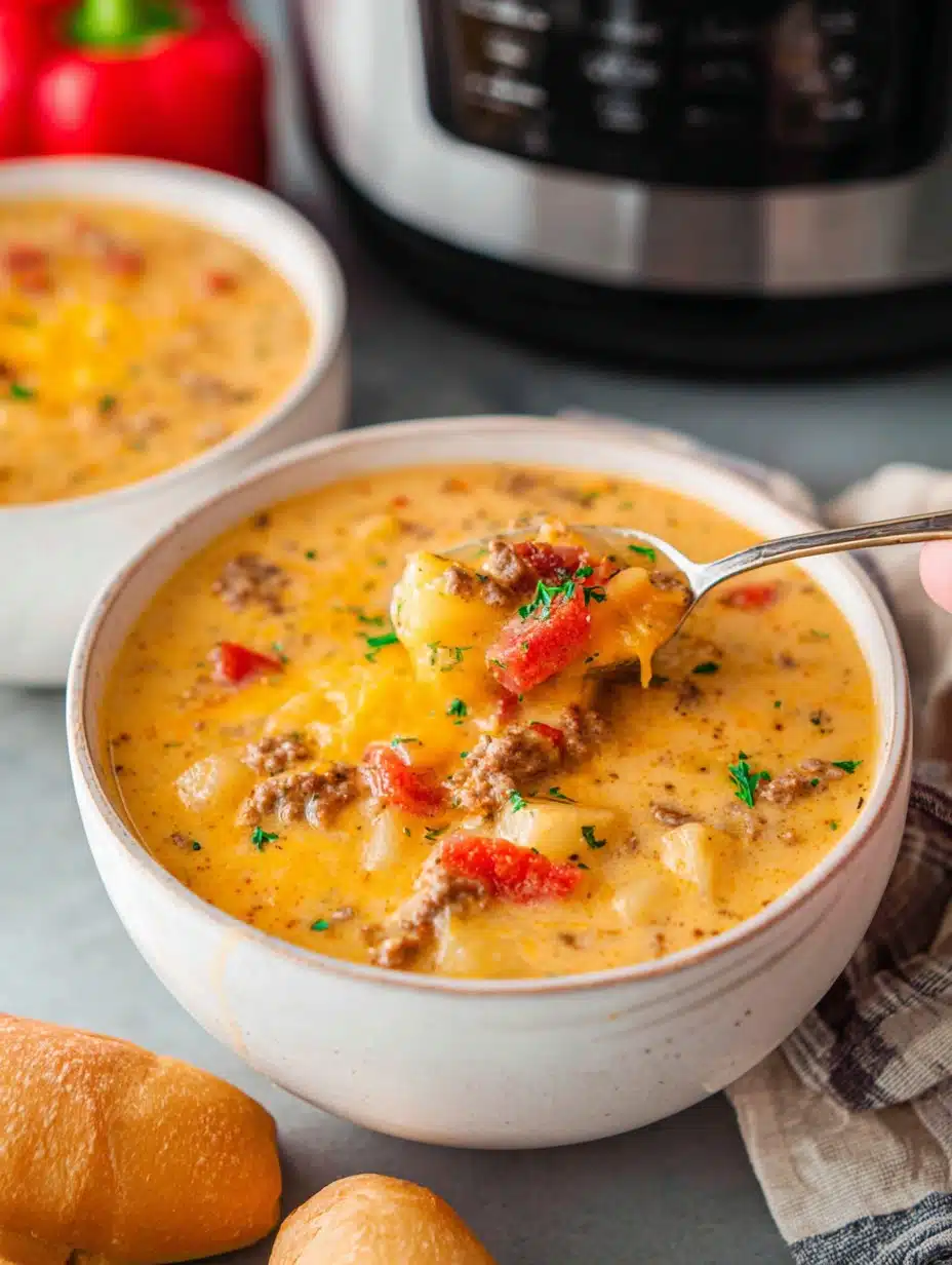 Crockpot Cheeseburger Soup