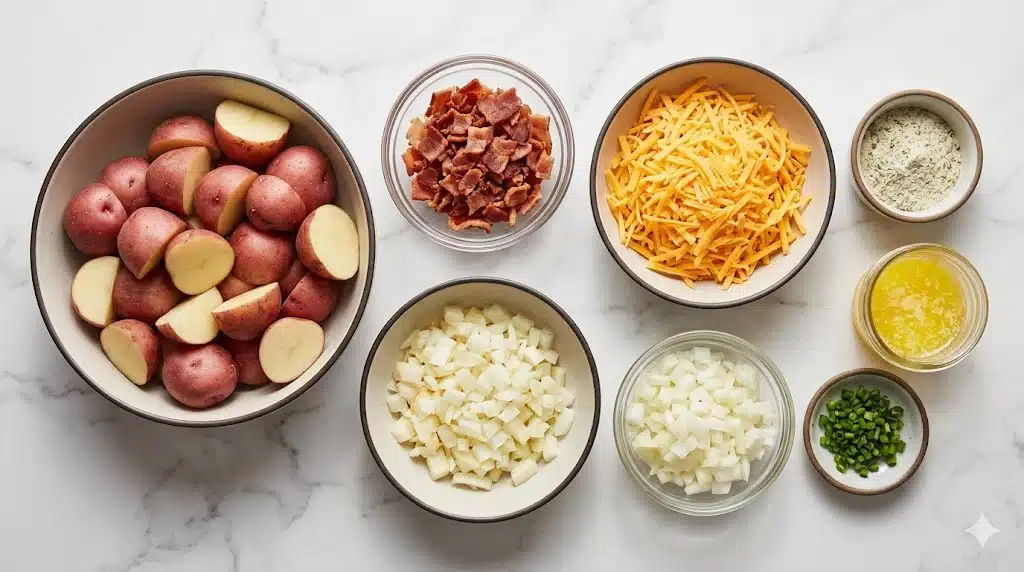 Crockpot Cheesy Bacon Ranch Potatoes Recipe
