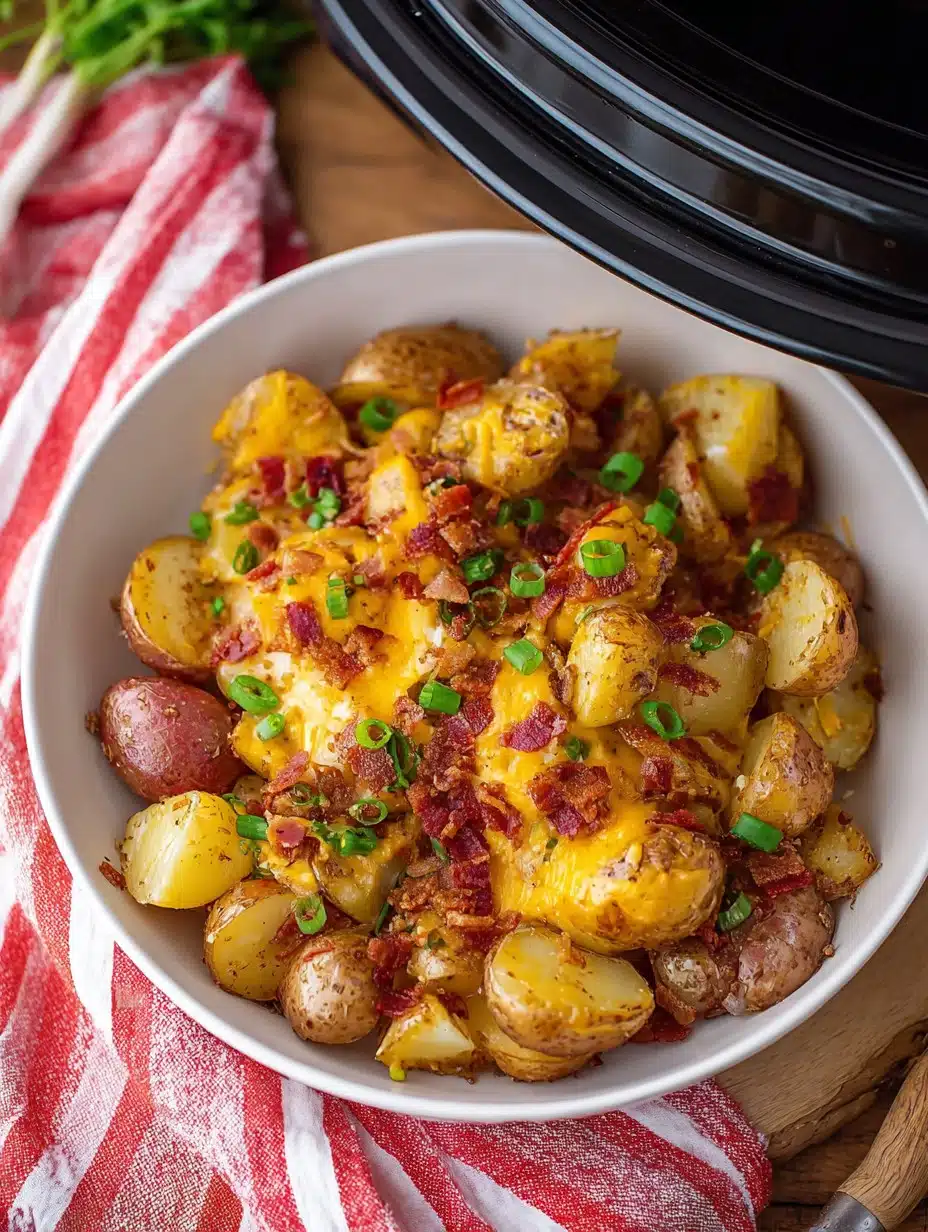 Crockpot Cheesy Bacon Ranch Potatoes Recipe