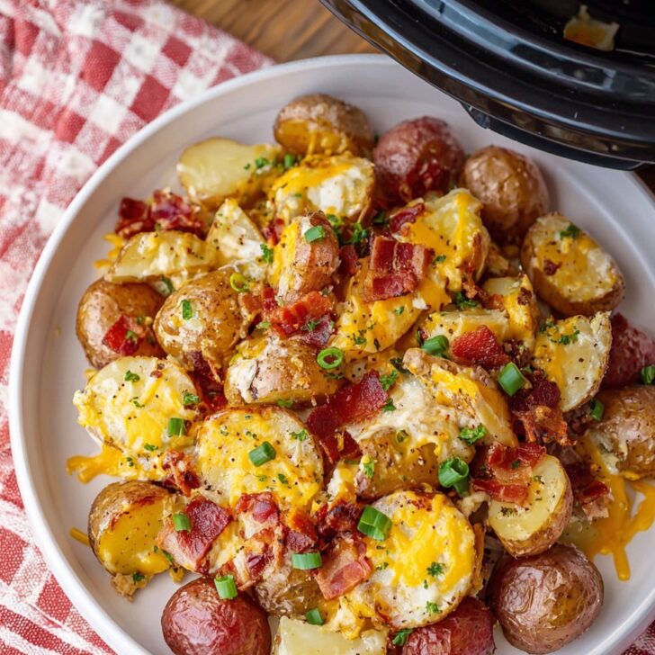 Crockpot Cheesy Bacon Ranch Potatoes