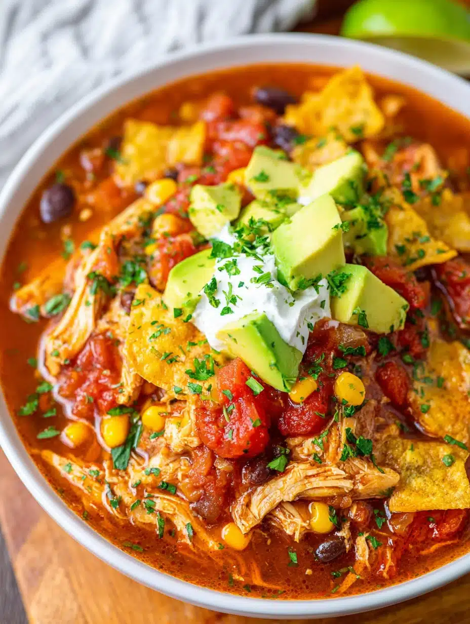 Crockpot Chicken Enchilada Soup