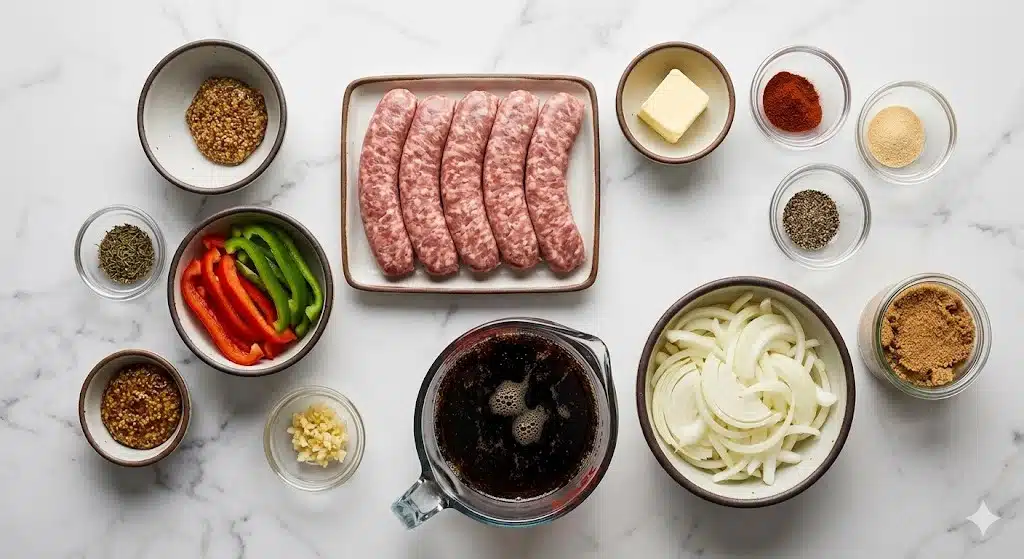 Crockpot Dr. Pepper Bratwurst