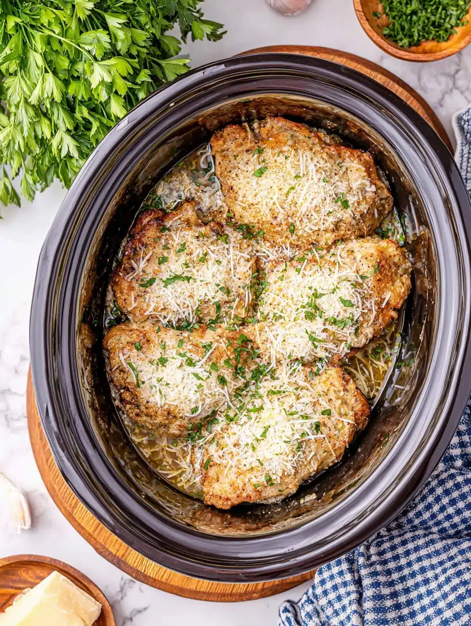 Crockpot Garlic Parmesan Chicken Recipe