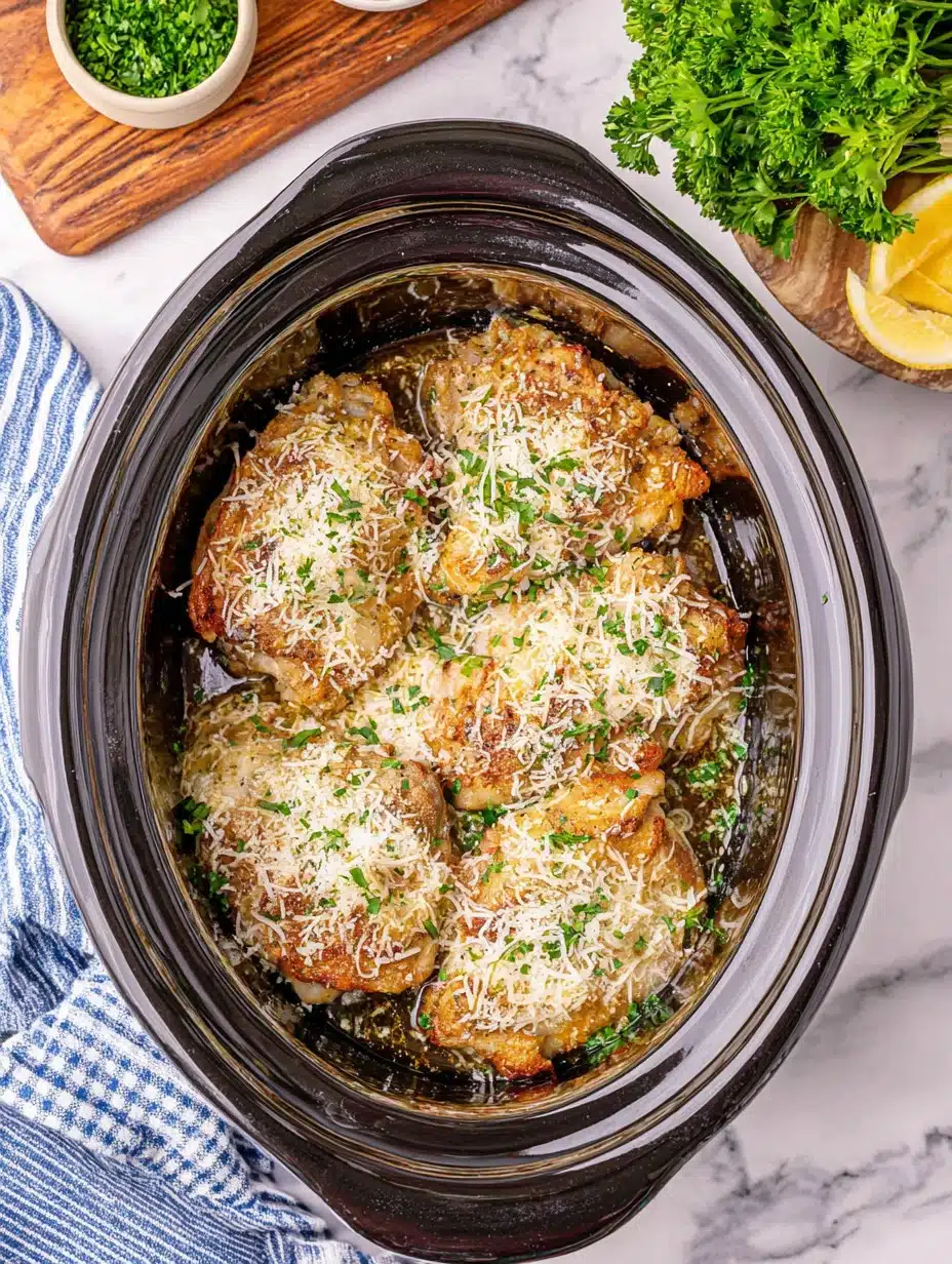 Crockpot Garlic Parmesan Chicken Recipe