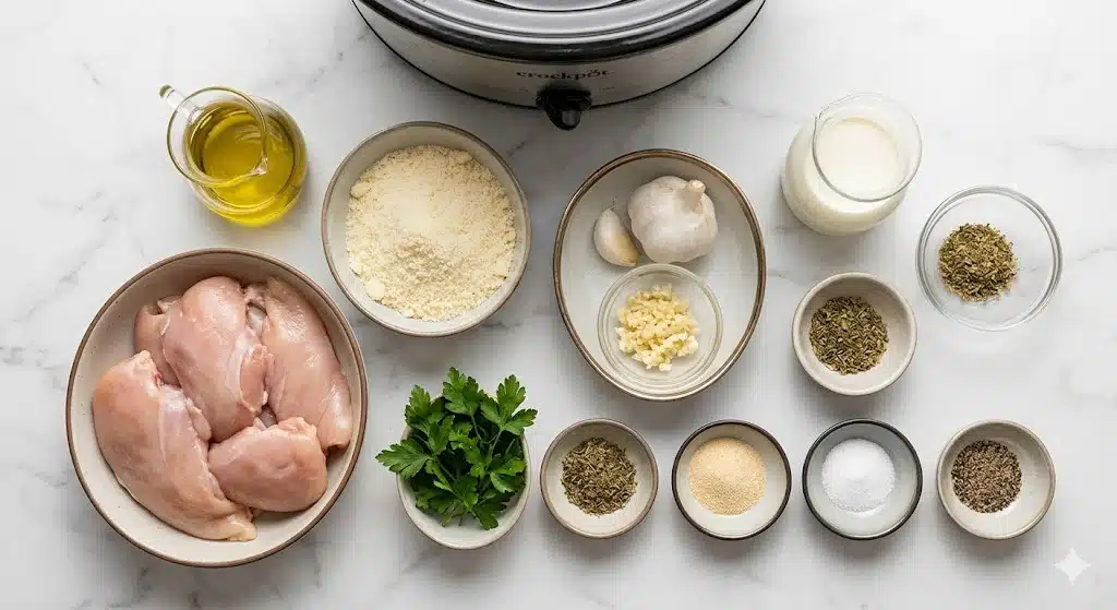 Crockpot Garlic Parmesan Chicken