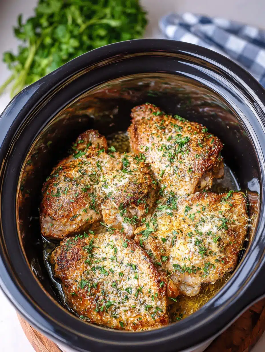 Crockpot Garlic Parmesan Chicken