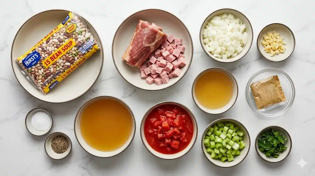 Crockpot Ham & 15 Bean Soup