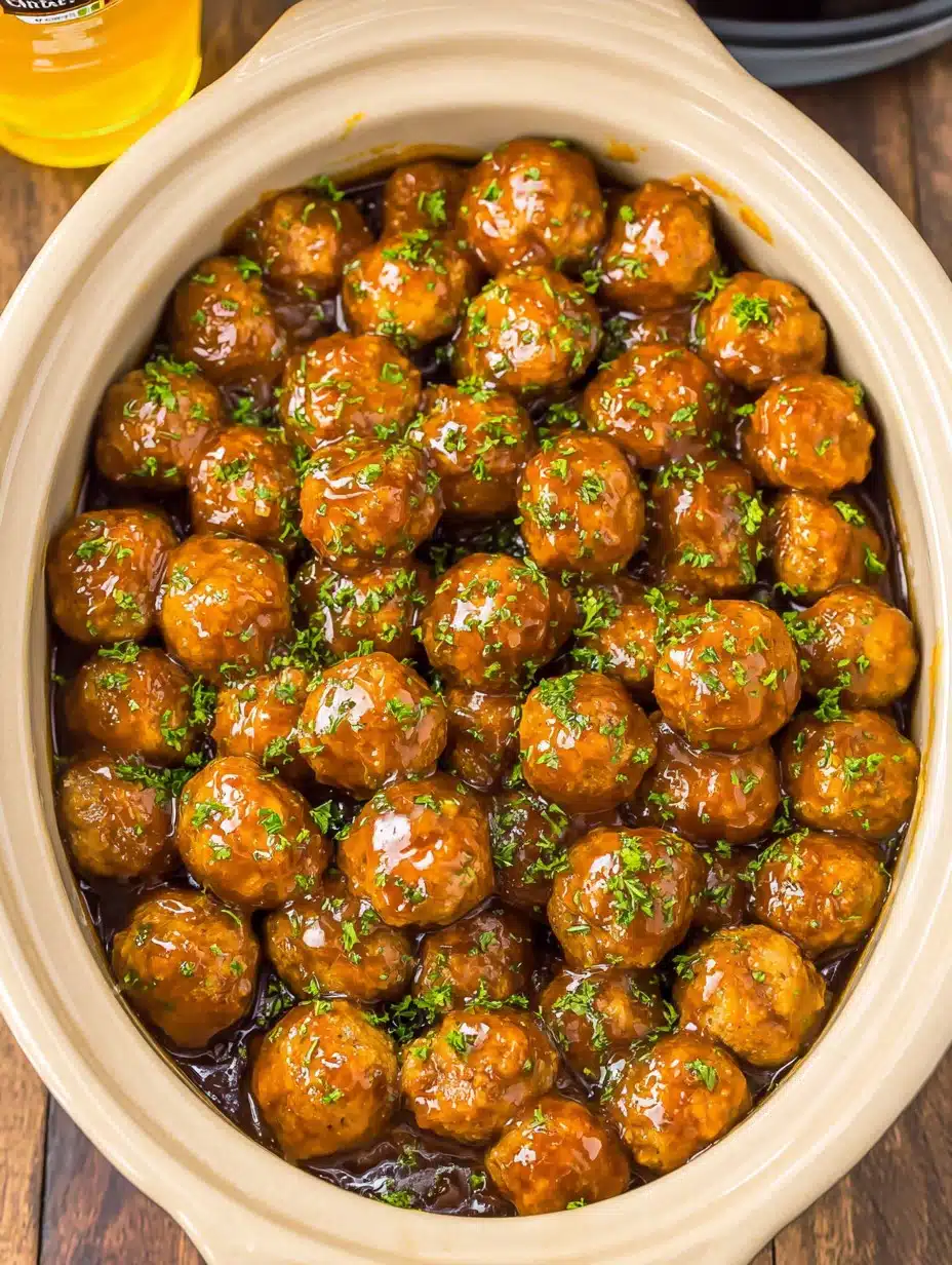 Crockpot Root Beer Meatballs