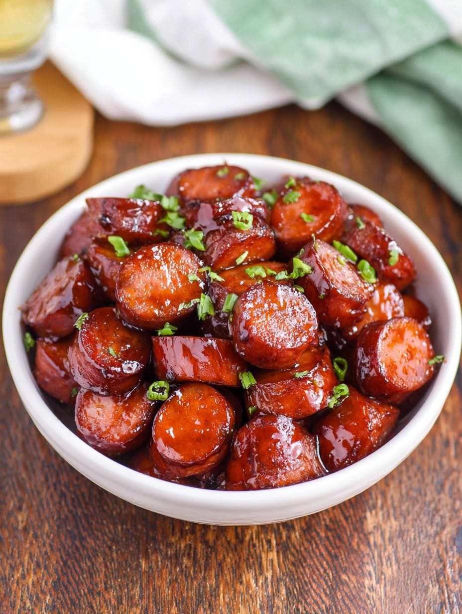 Crockpot Sweet & Spicy Kielbasa Bites