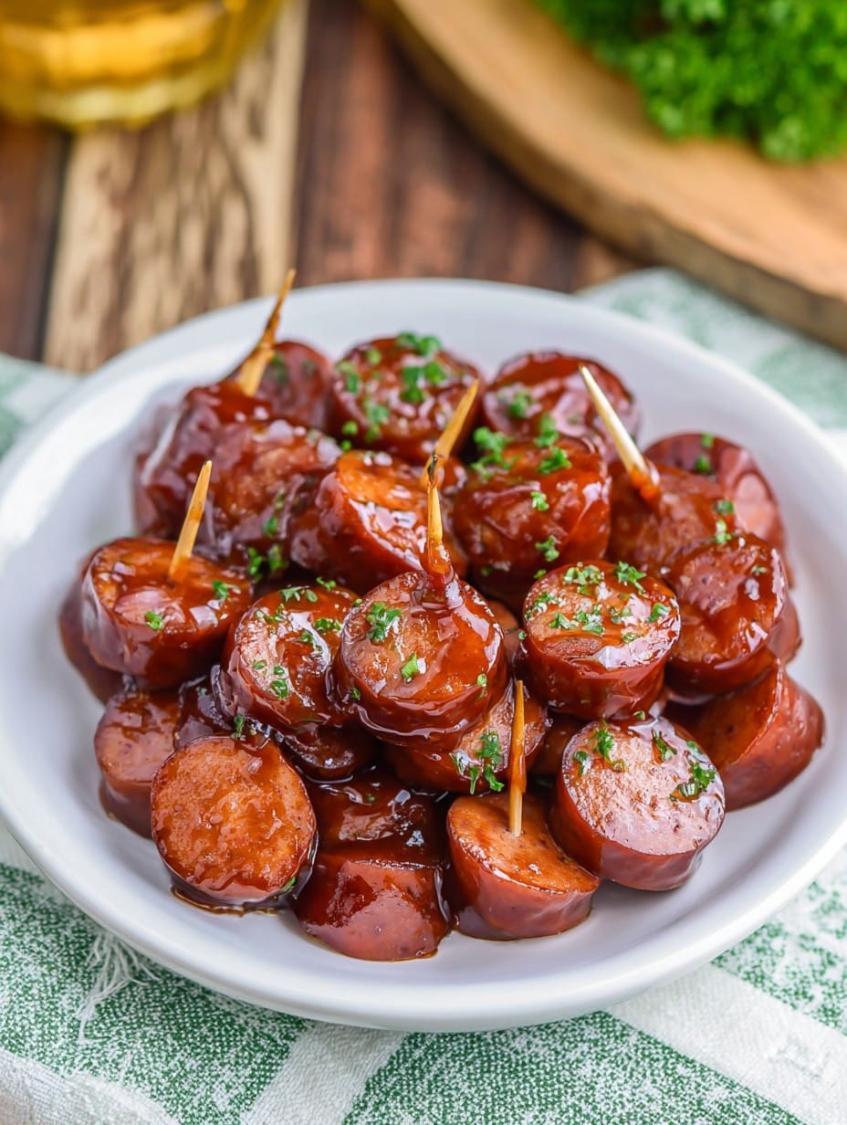 Crockpot Sweet & Spicy Kielbasa Bites