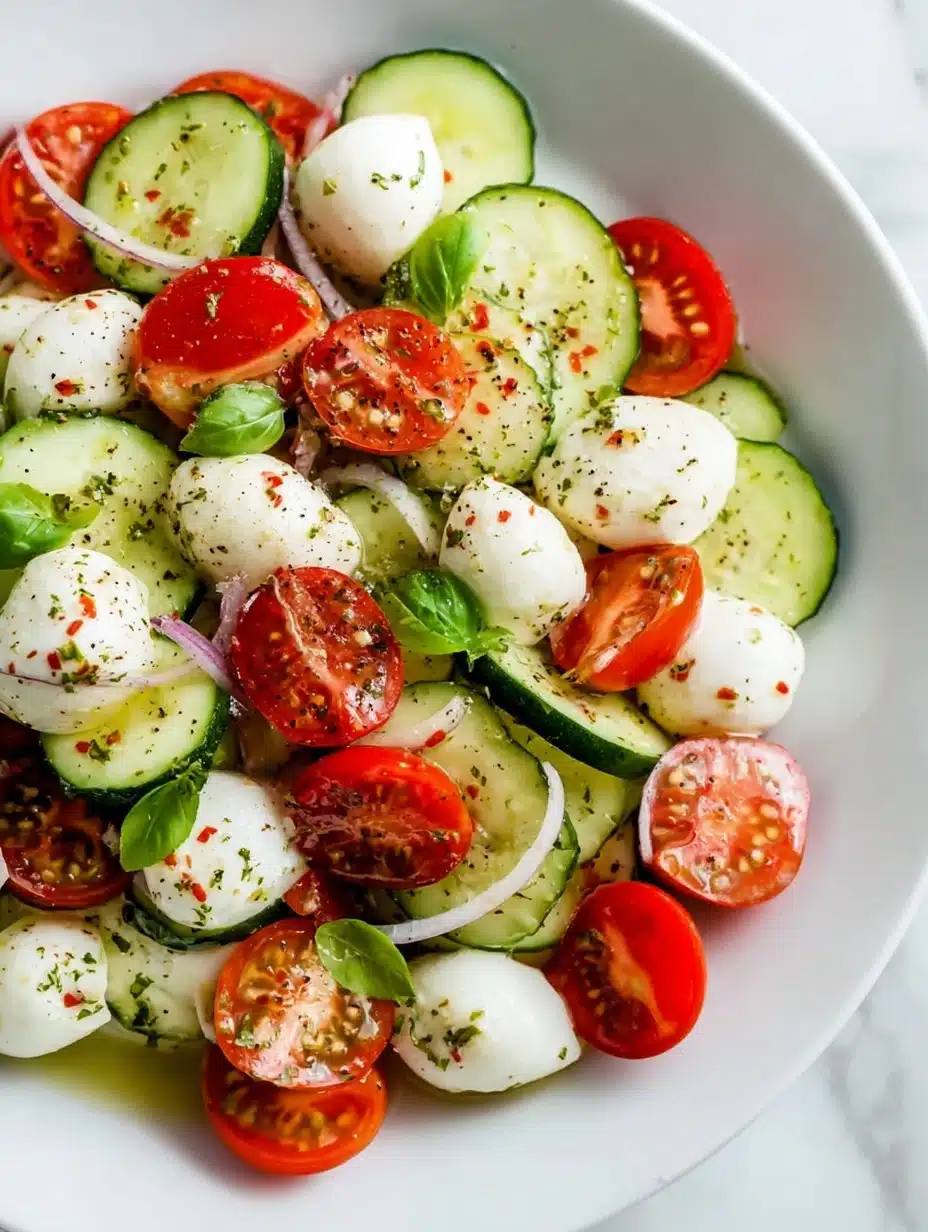 Cucumber Caprese Salad
