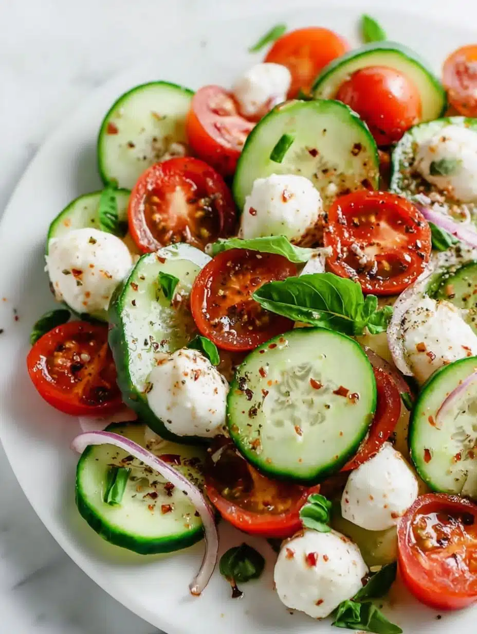 Cucumber Caprese Salad